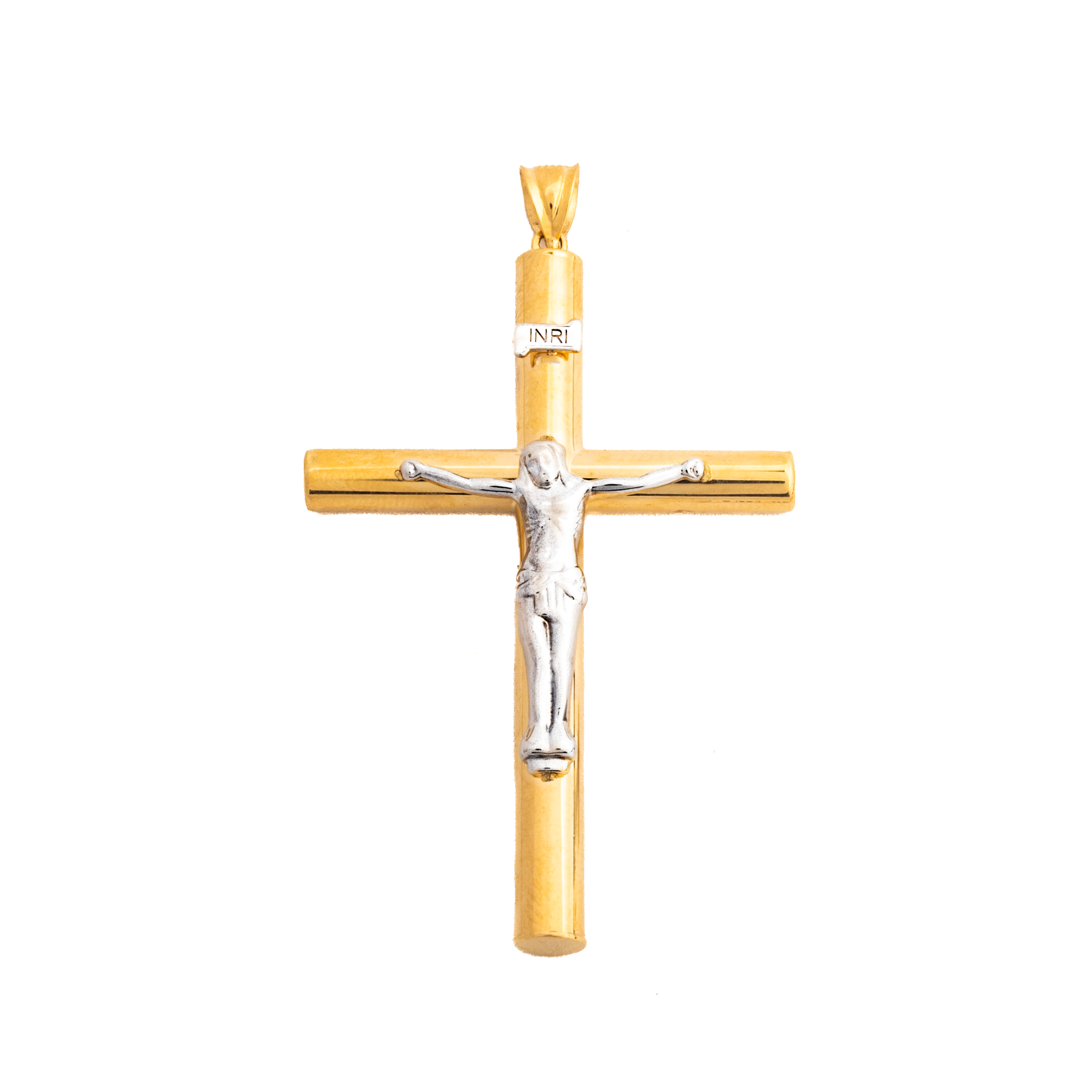 Cristo/cruz 2 Oros. Oro 14 Kilates. Oro Fino Joyería.