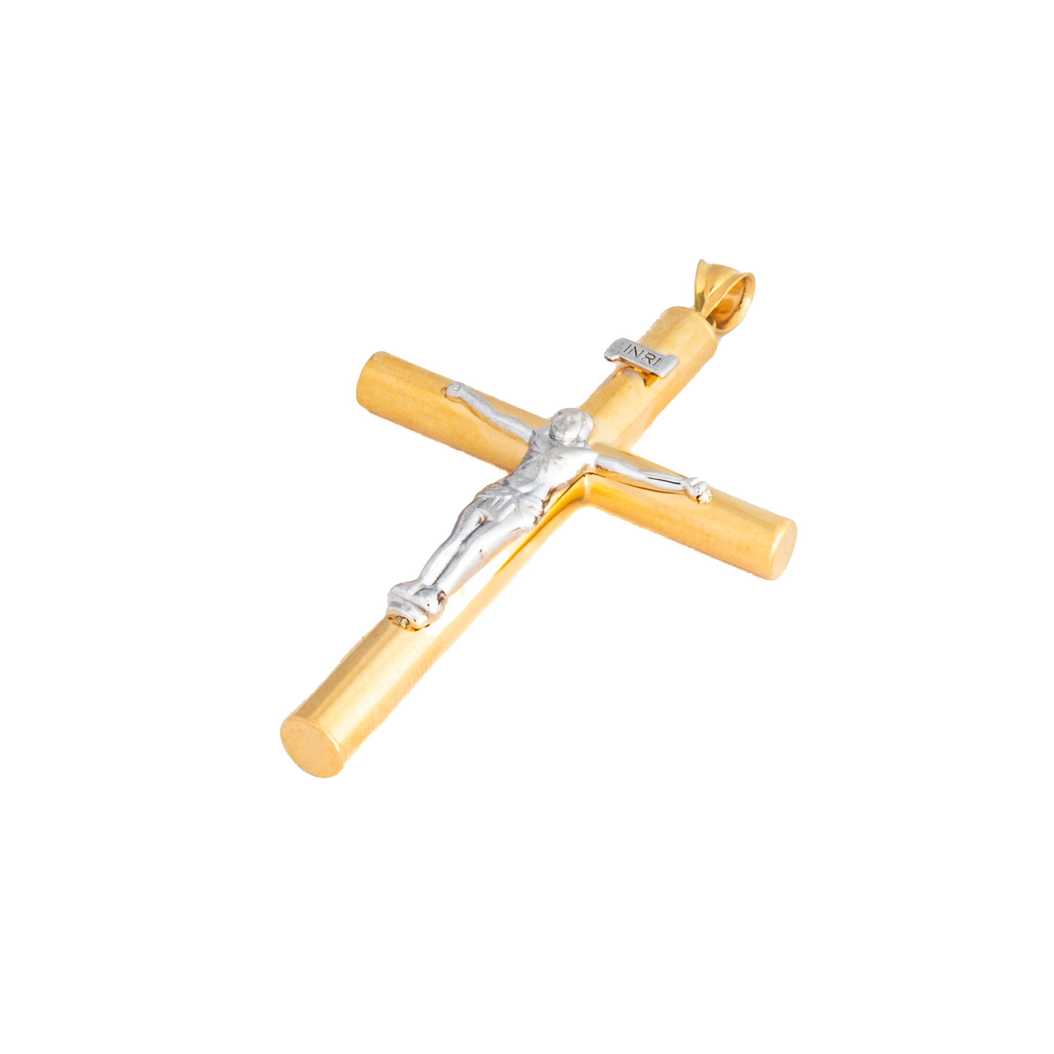 Cristo/cruz 2 Oros. Oro 14 Kilates. Oro Fino Joyería.