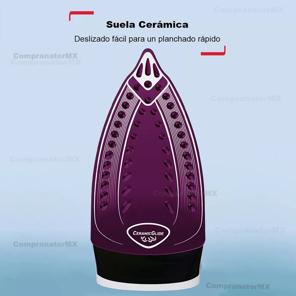 Plancha De Ropa Suela Cerámica Con Vapor Vertical Desinfect