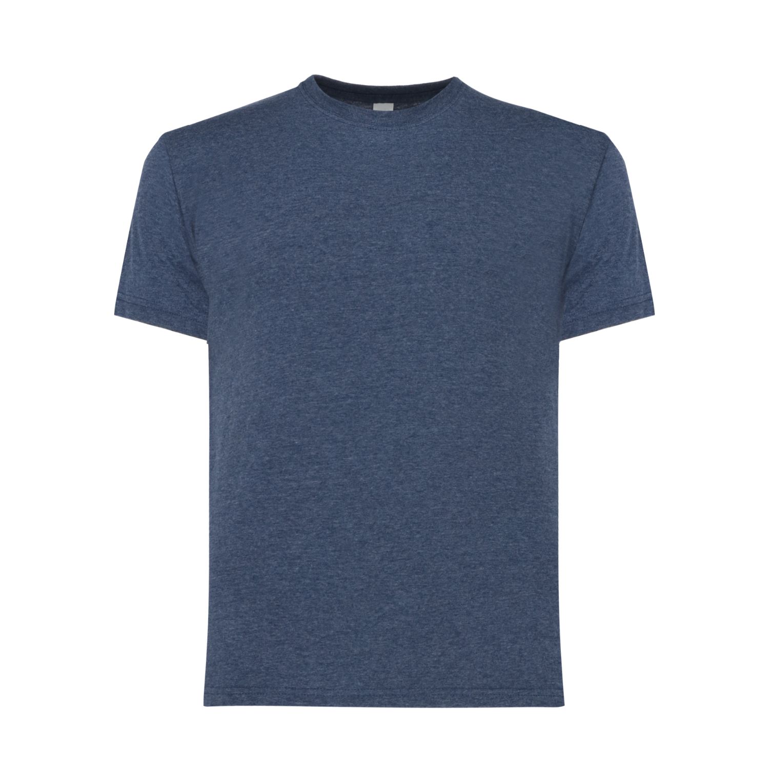Playera Para Hombre Basica Cuello Redondo Color Azul Jaspe