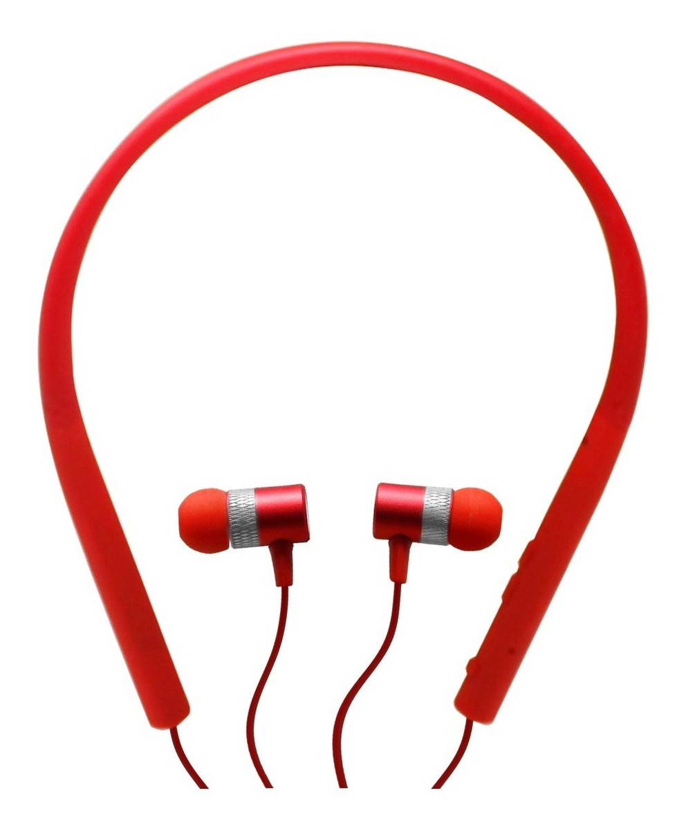 Audífonos Bluetooth Deportivos Manos Libres Inalambrico Sport Neck Band Resistente A Sudor Rojo.