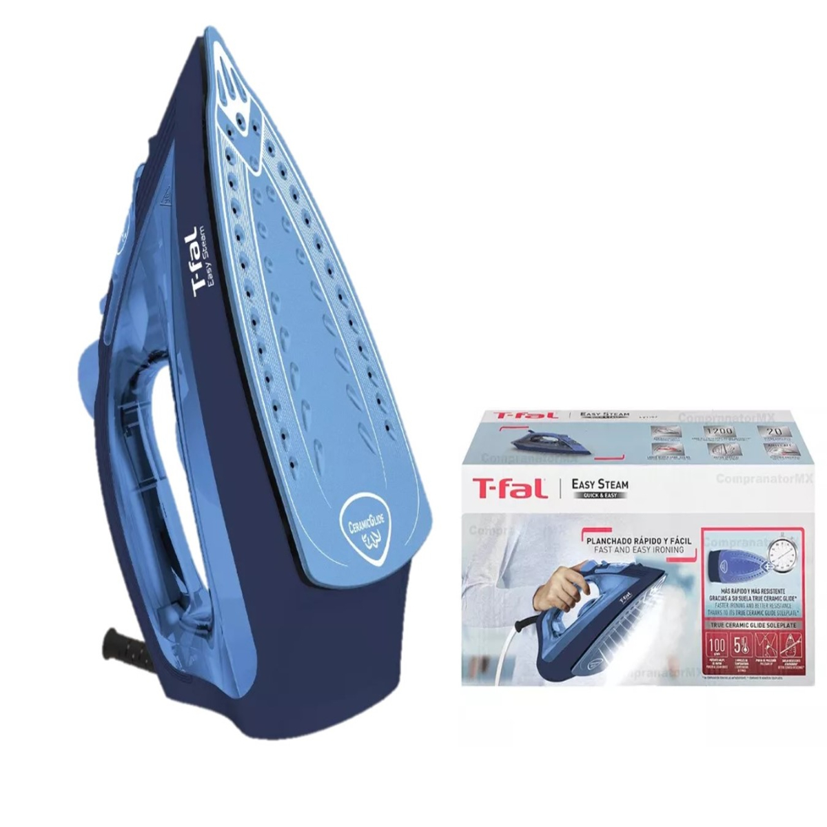 Plancha De Ropa Con Suela Cerámica Vapor Vertical Desinfecta