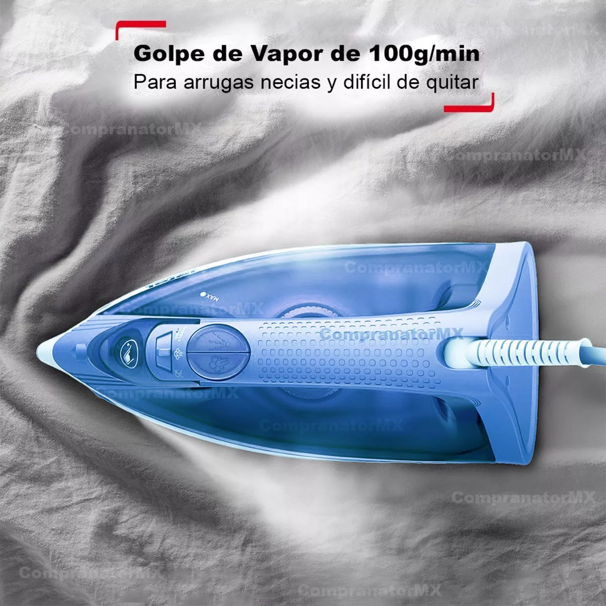 Plancha De Ropa Con Suela Cerámica Vapor Vertical Desinfecta