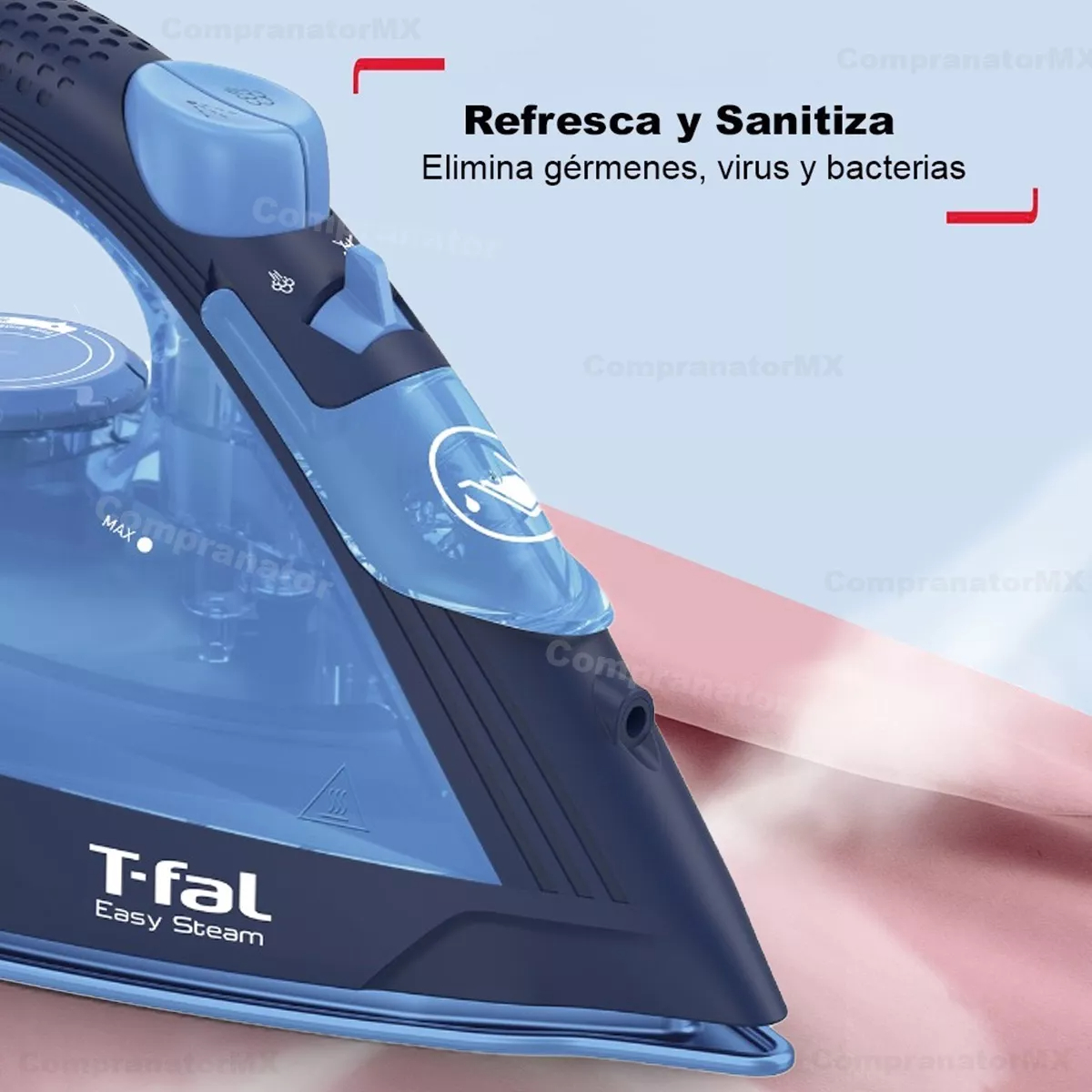 Plancha De Ropa Con Suela Cerámica Vapor Vertical Desinfecta