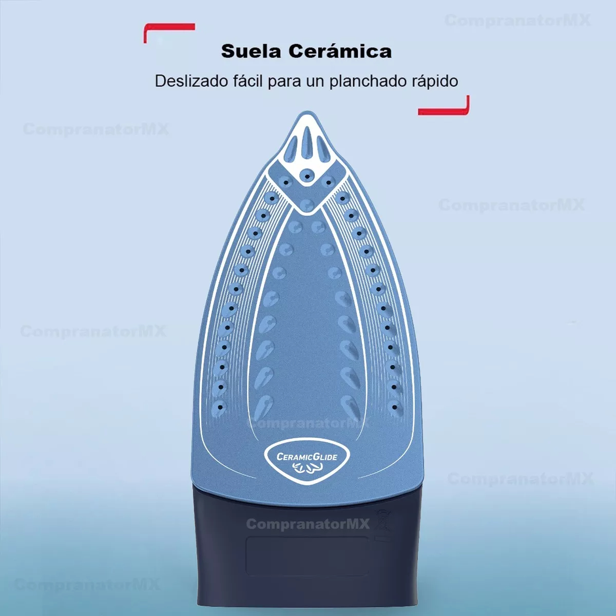 Plancha De Ropa Con Suela Cerámica Vapor Vertical Desinfecta