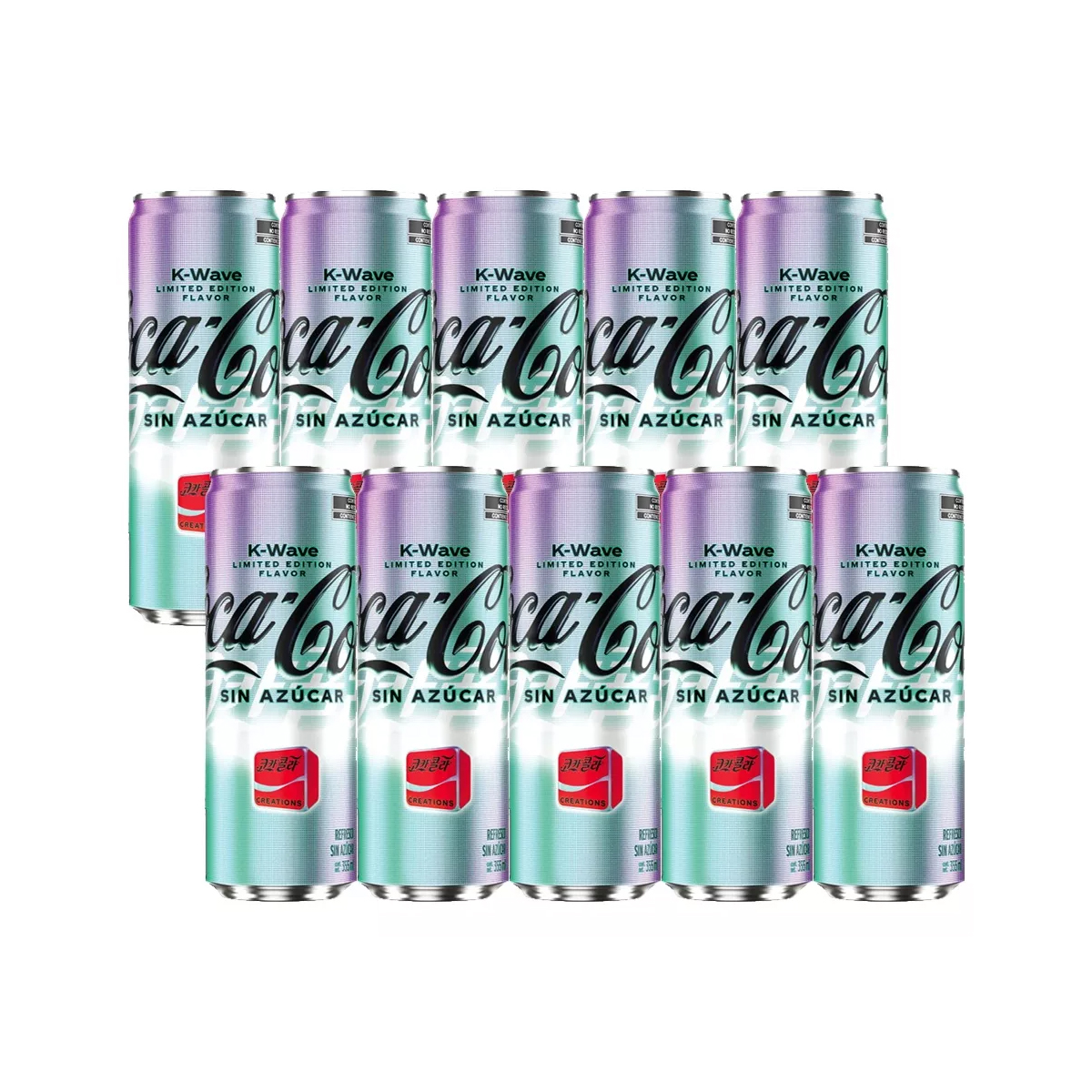 Nueva Coca Cola K Wave Creations 10 Piezas de 355 ml c/u