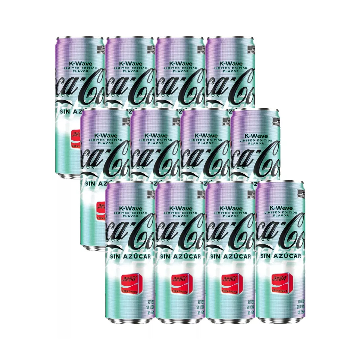 Nueva Coca Cola K Wave Creations 12 Piezas de 355 ml c/u