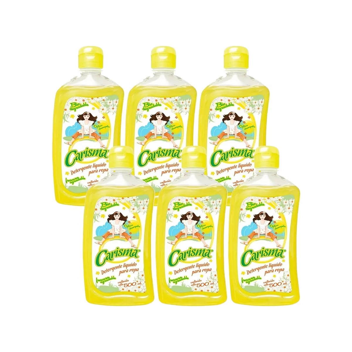 Detergente Liquido Carisma 6 Piezas de 500 ml c/u