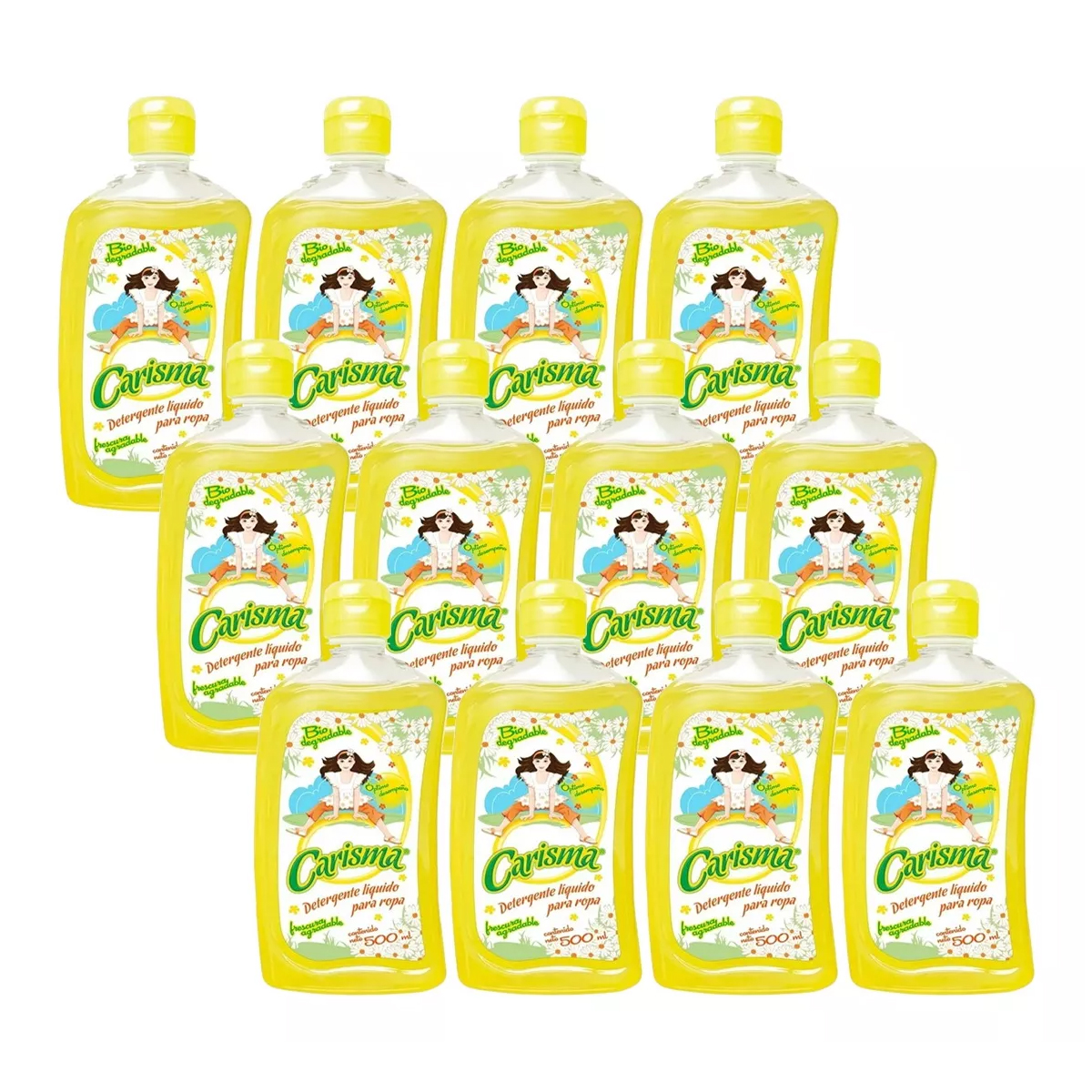 Detergente Liquido Carisma 12 Piezas de 500 ml c/u