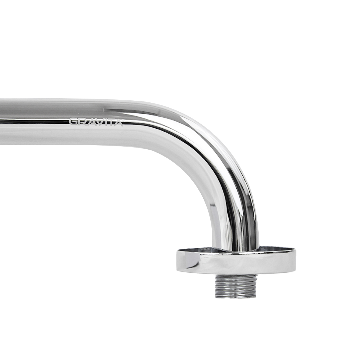 Brazo redondo con chapetón para regadera marca Gravita