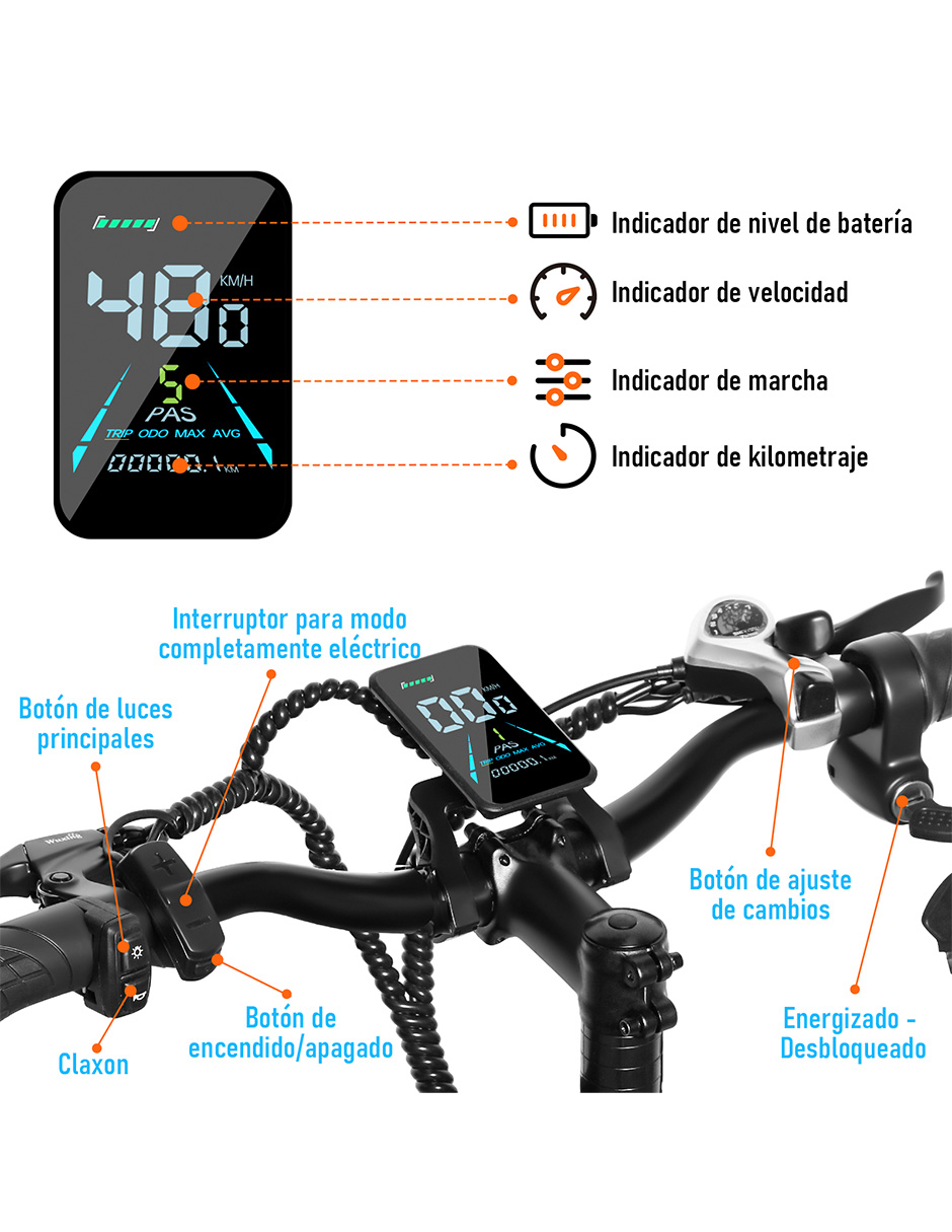 Bicicleta Eléctrica Honey Whale K6 Rojo