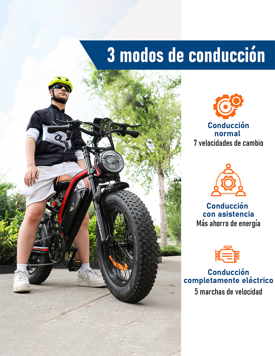 Bicicleta Eléctrica Honey Whale K6 Rojo