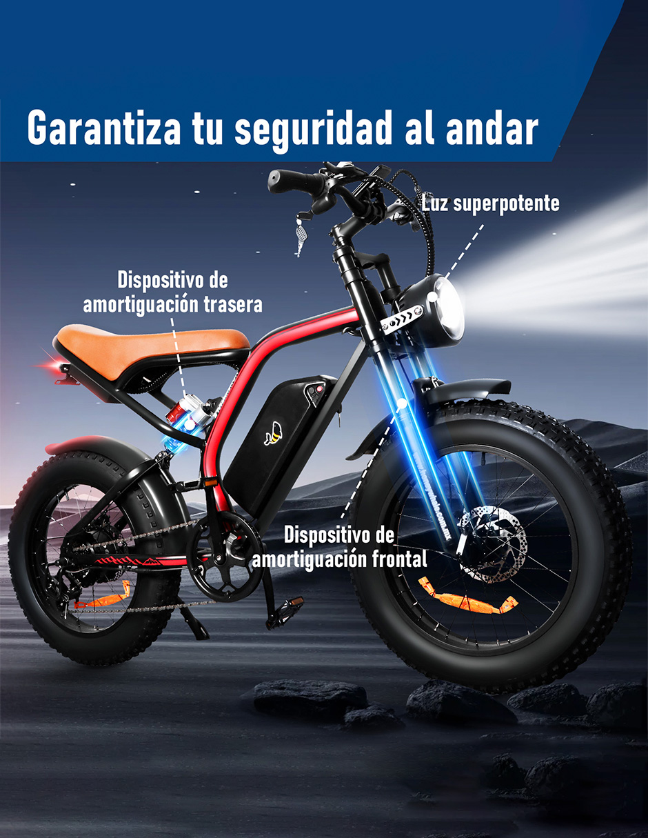 Bicicleta Eléctrica Honey Whale K6 Rojo