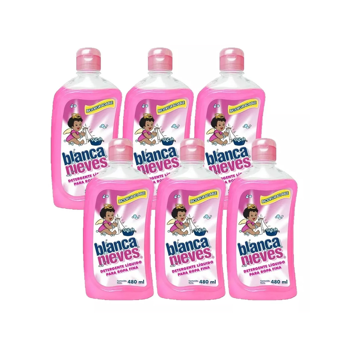 Detergente Liquido Blanca Nieves 6 Piezas de 480 ml c/u