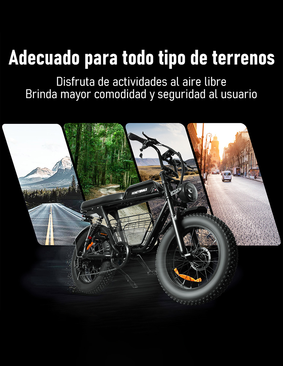 Bicicleta Eléctrica Honey Whale K7 Negro
