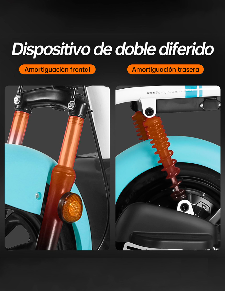 Motobici eléctrica Honey Whale U1S Azul.