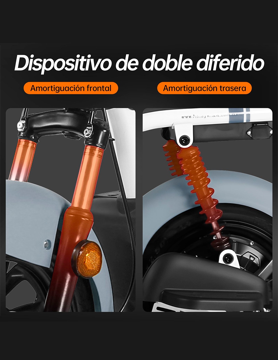 Motobici eléctrica Honey Whale U1S Gris.