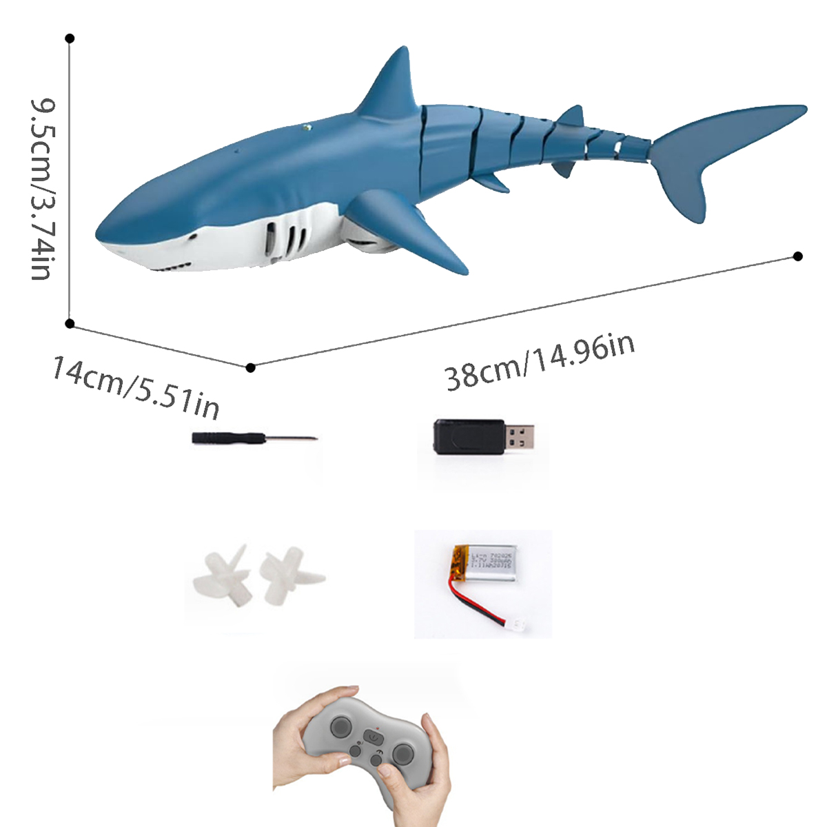 Tiburon Azul Ligero de Control Remoto