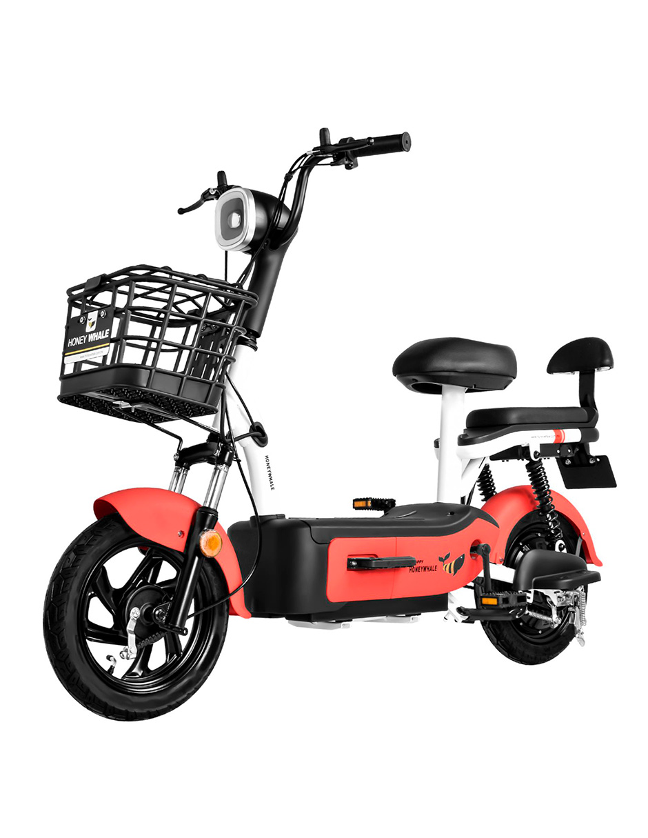 Motobici eléctrica Honey Whale U1S Rojo.