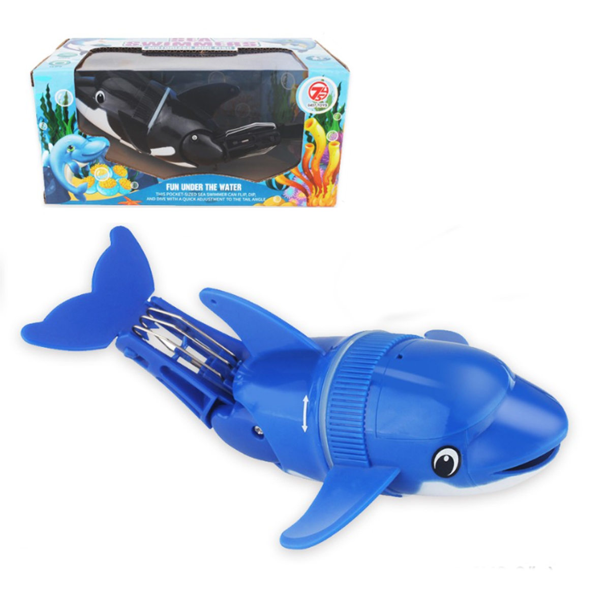 Juguete De Baño Diseño Delfín Electrico Azul