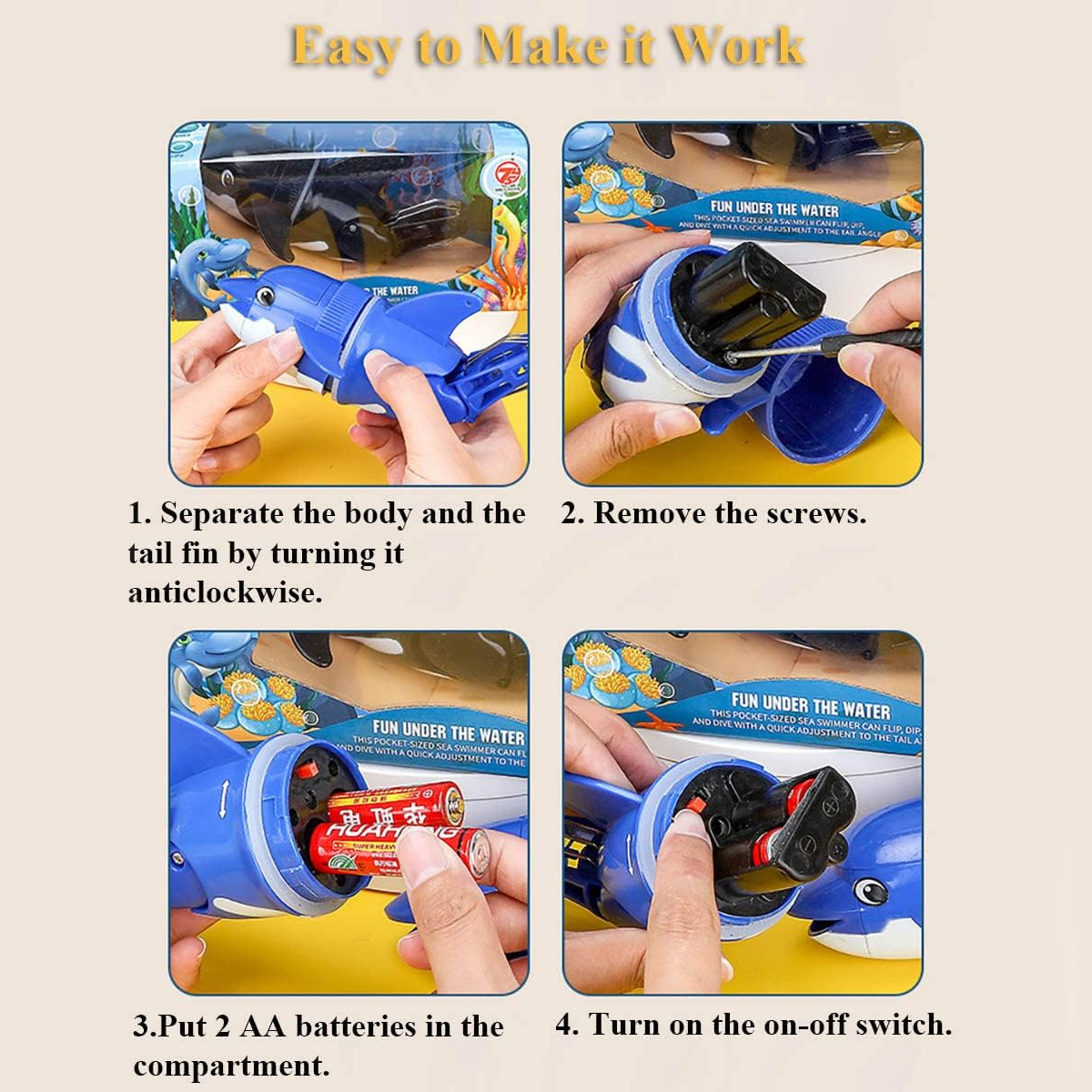 Juguete De Baño Diseño Delfín Electrico Azul