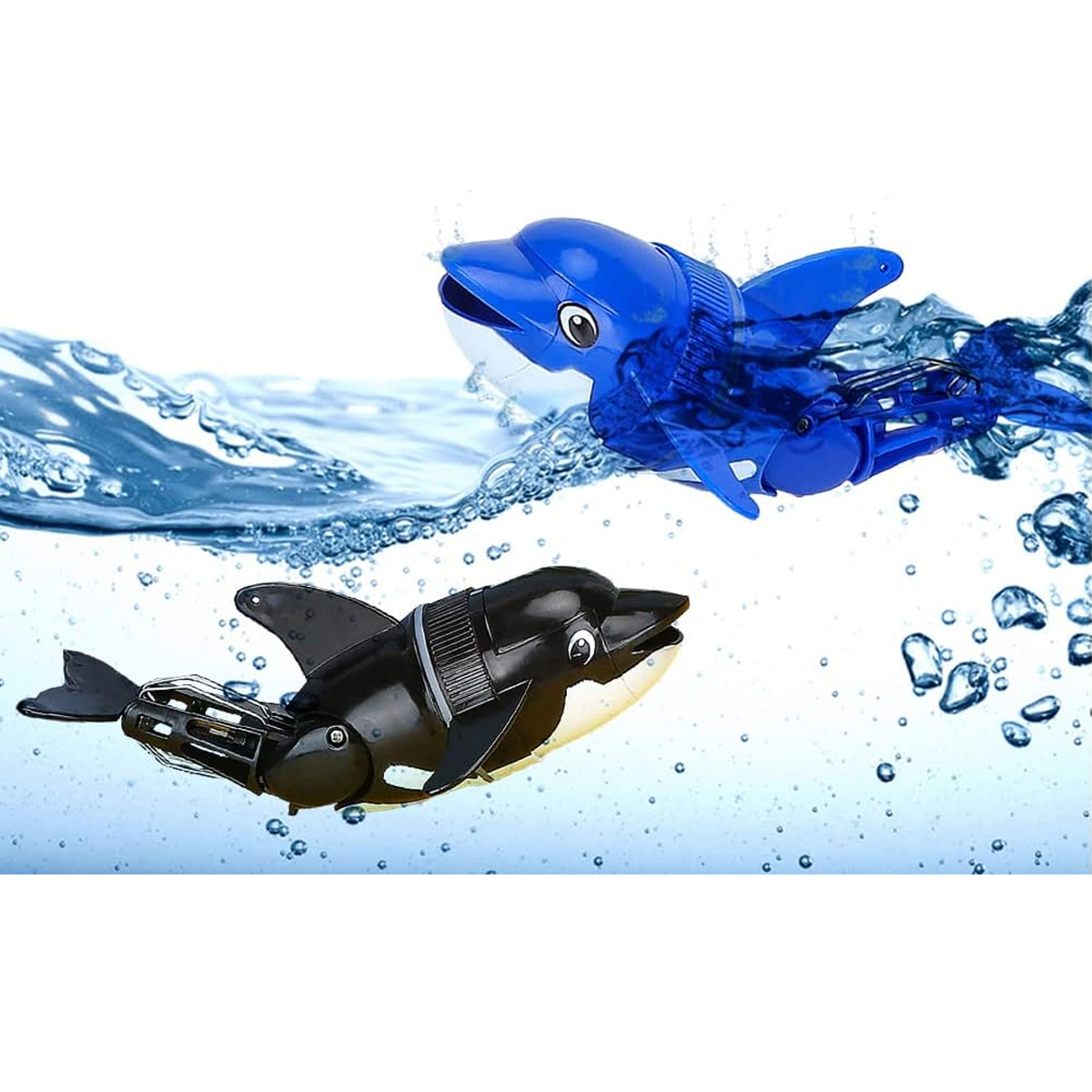 Juguete De Baño Diseño Delfín Electrico Azul