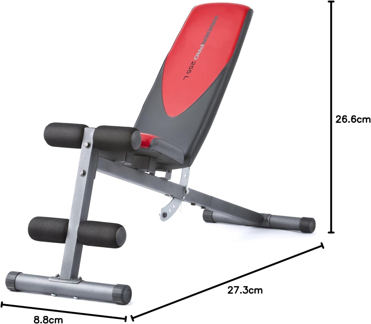 Banco Weider Pro 255 L Tabla inclinada/Banca para abdominales