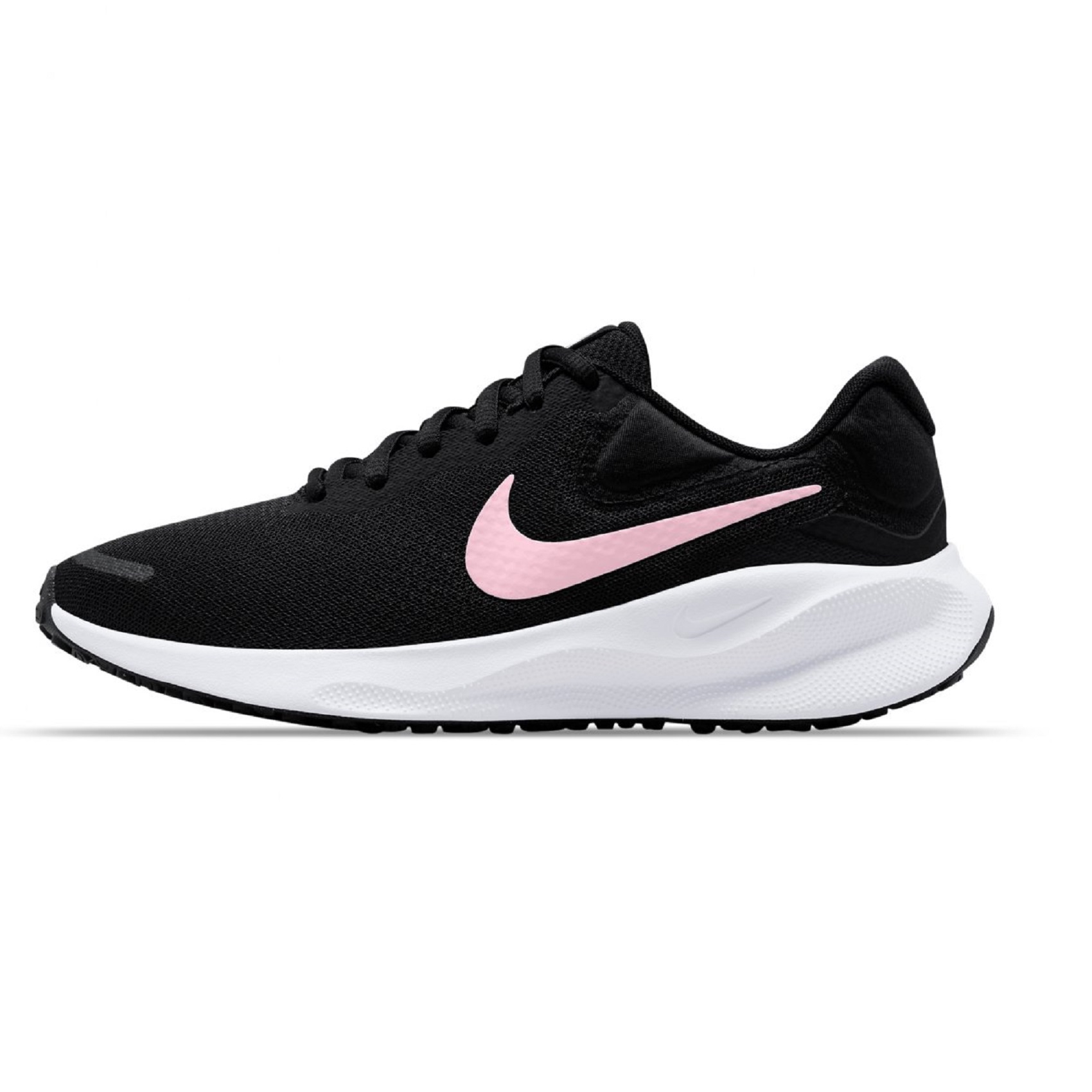 Tenis Nike Revolution 7 Negro/blanco/rosa Mujer Talla #23.5