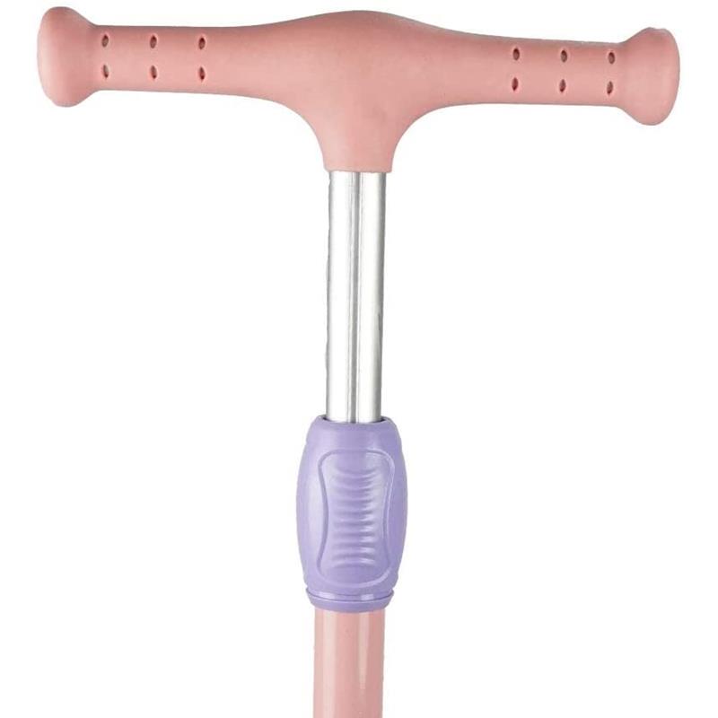 Scooter 3 Ruedas Luces Led 70kg Rosa con Morado 3-9 años