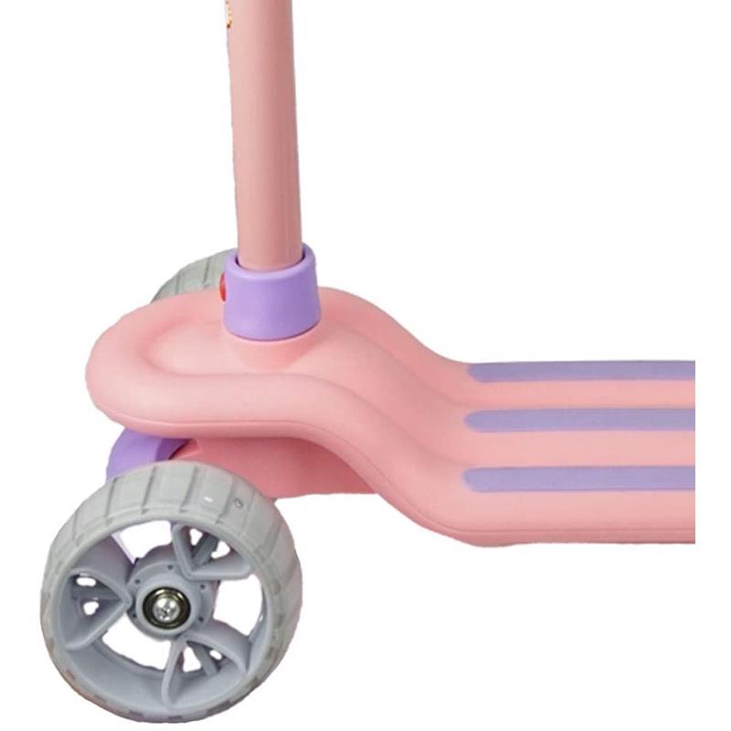 Scooter 3 Ruedas Luces Led 70kg Rosa con Morado 3-9 años