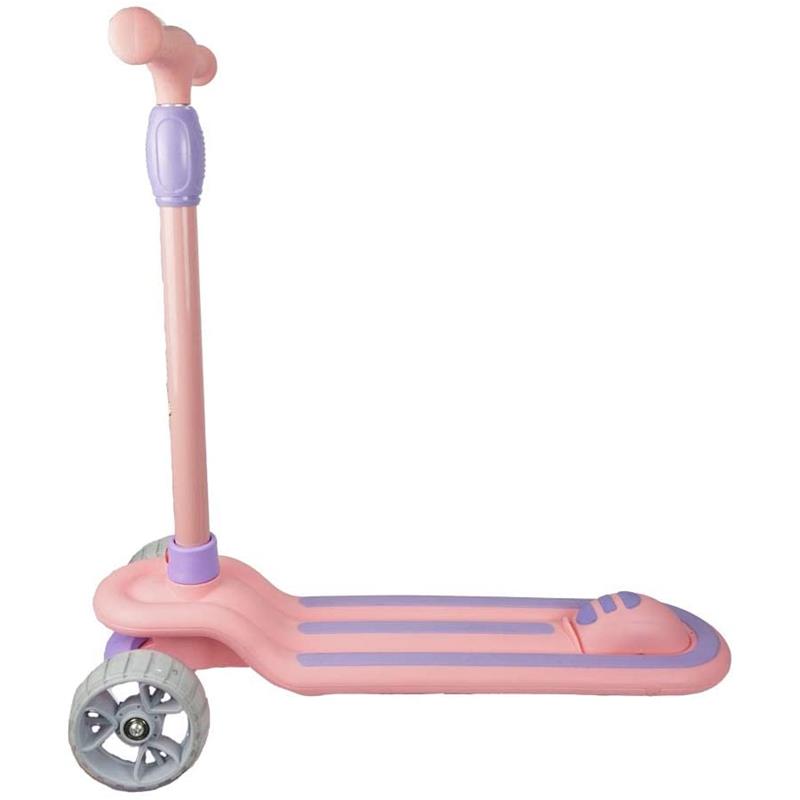 Scooter 3 Ruedas Luces Led 70kg Rosa con Morado 3-9 años
