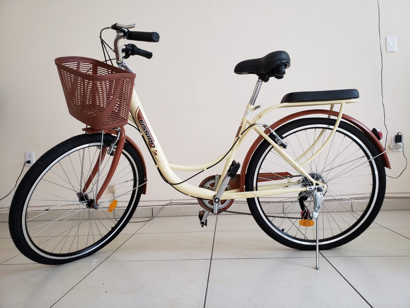 Bicicleta Vintage/Dama FISSION, Rosa/Blanco