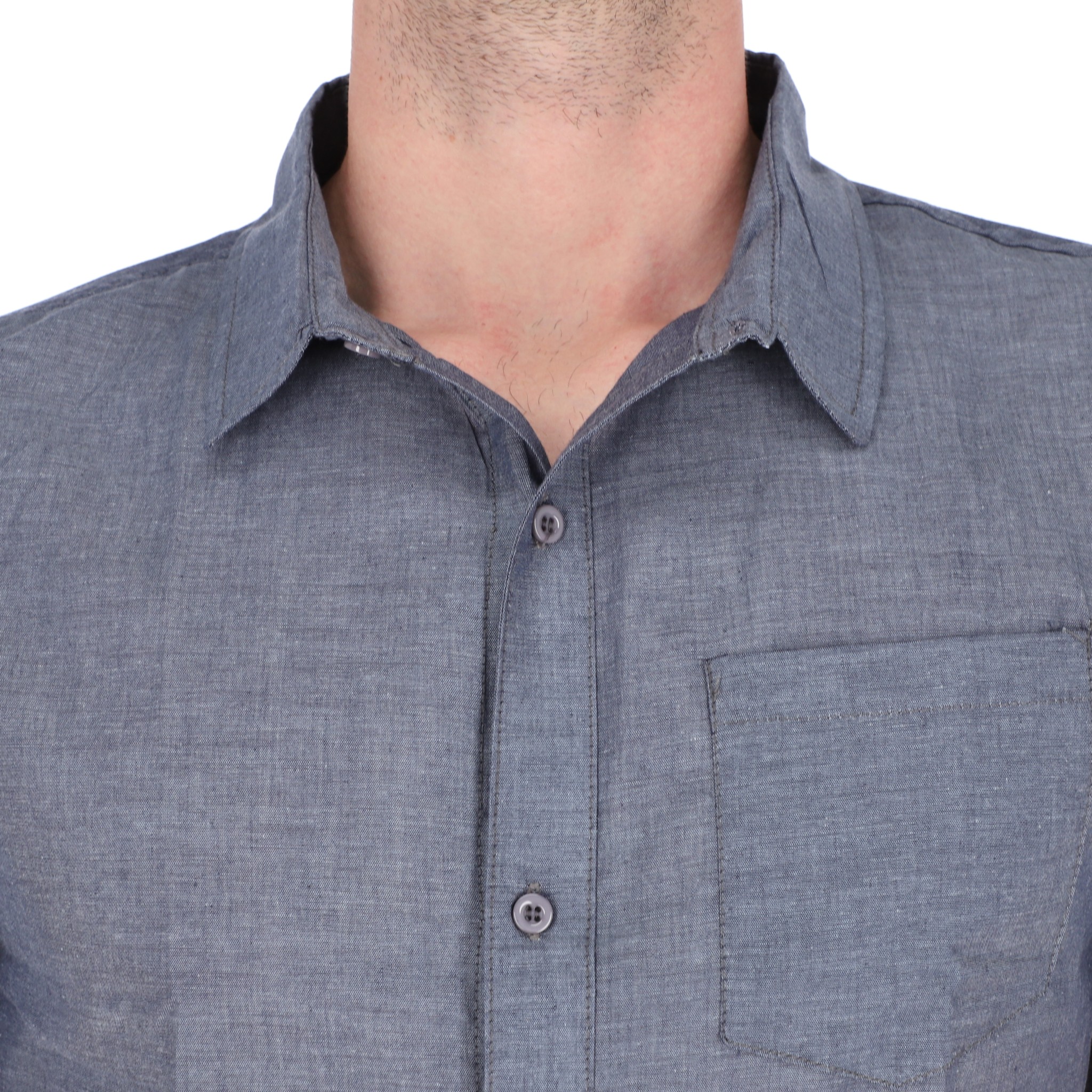 Camisa Manga Corta Azul Marino Para Hombre CHB Chili Beans Clothing Co..