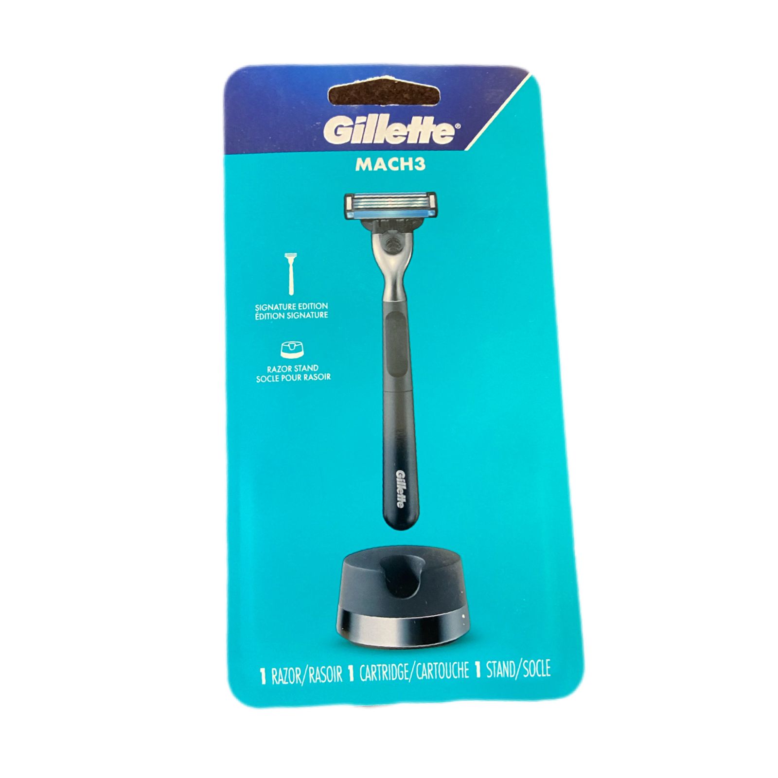 Rastrillo Gillette Mach3 Con Base Caja 3 Piezas