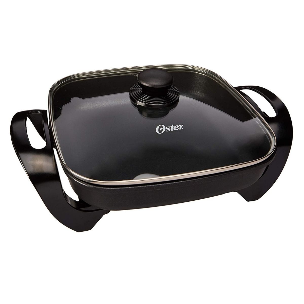 Sartén Eléctrico Oster Color Negro Modelo 2188812 Tapa de Vidrio Antiadherente.