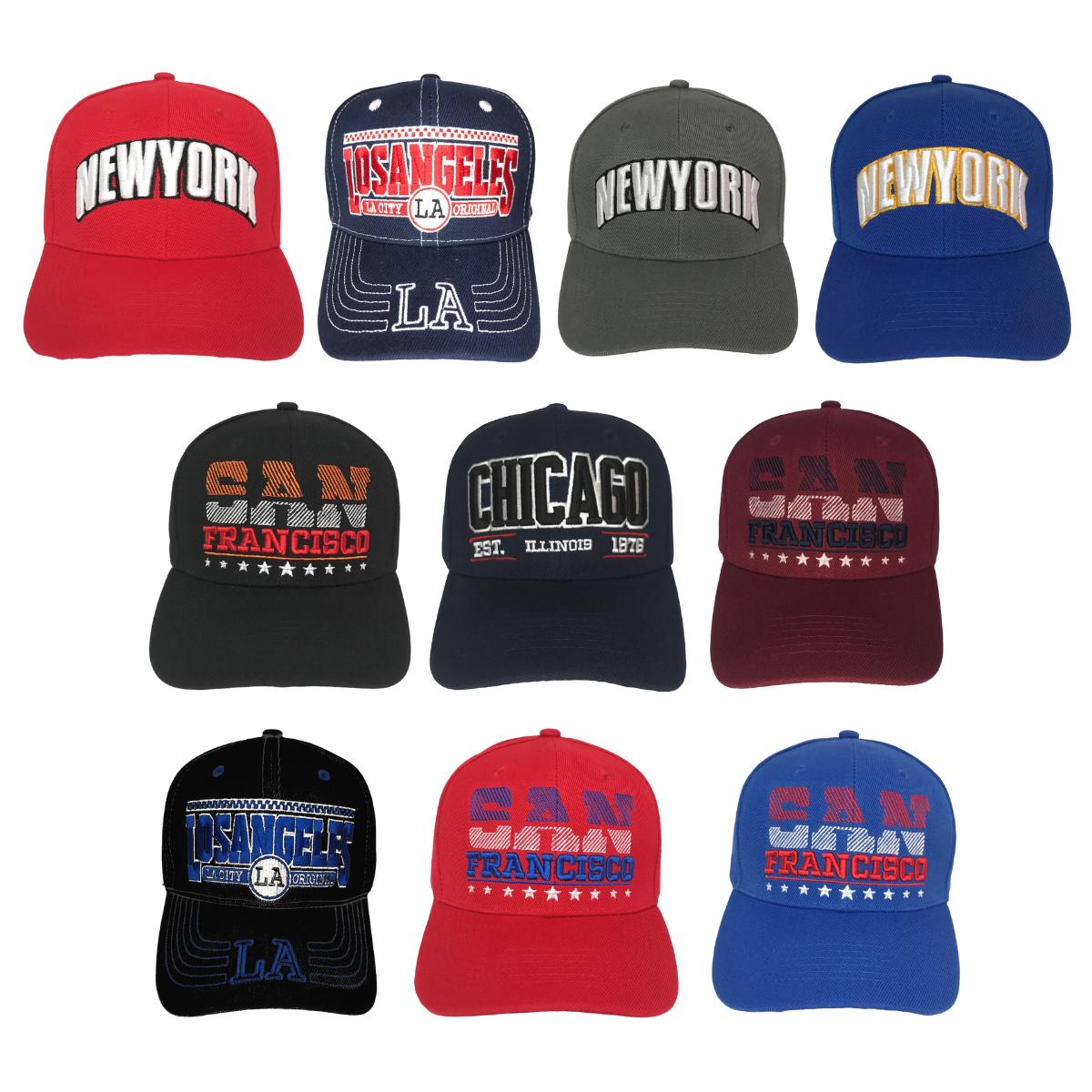 Gorra Económica Surtida 10 Piezas Mayoreo