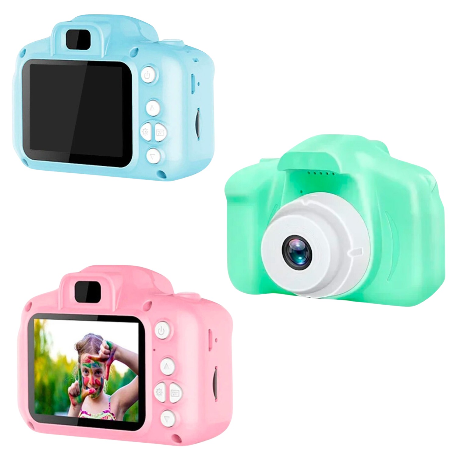 Cámara Digital con pantalla HD de 1080P para niños, videocámara Azul y Rosa