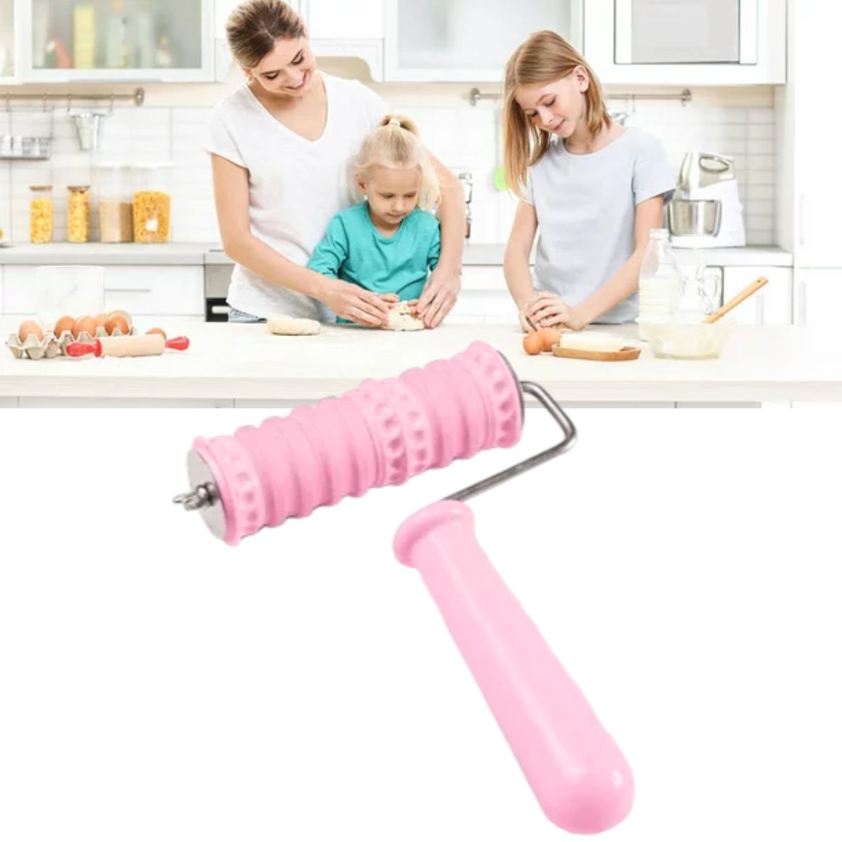 Rodillo Italiano Para Fondant y para Cortar Pasta De Diferentes Diseños