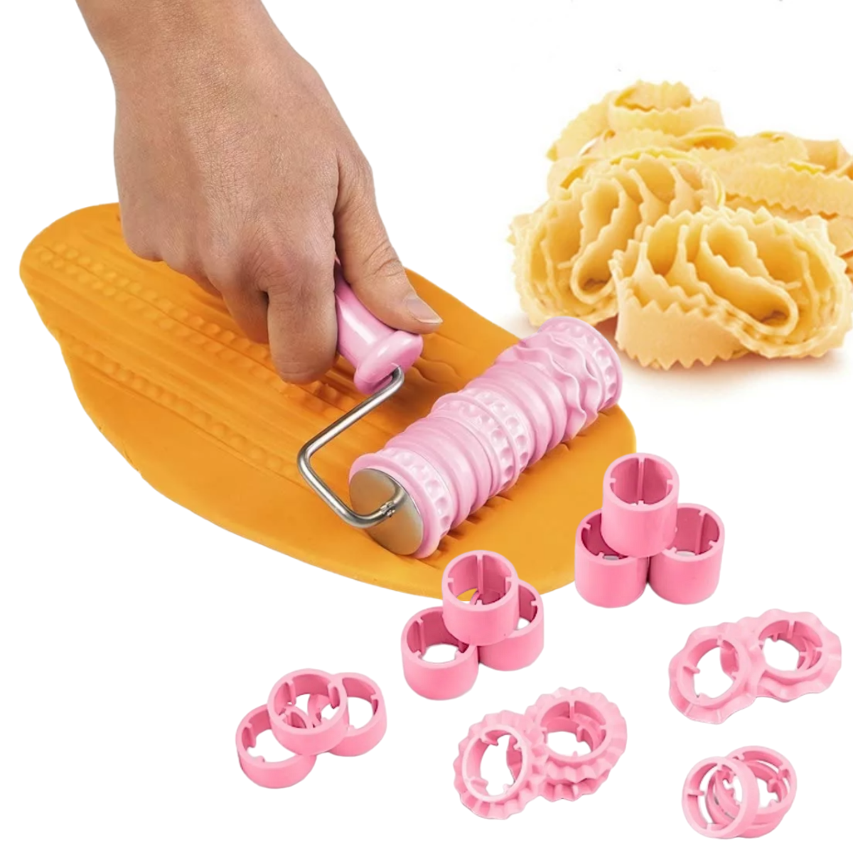 Rodillo Italiano Para Fondant y para Cortar Pasta De Diferentes Diseños