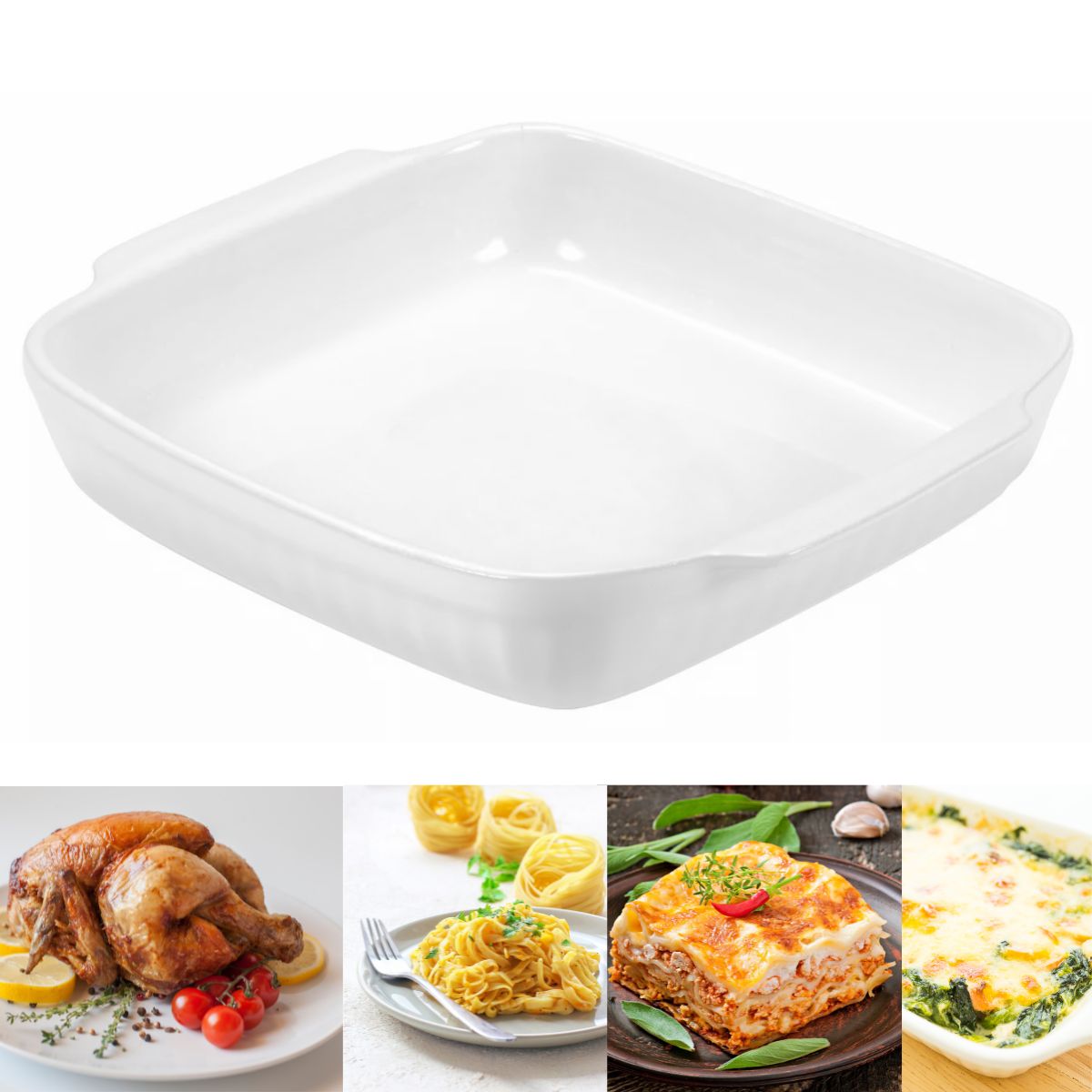 Molde Cuadrado De Ceramica Para Hornear