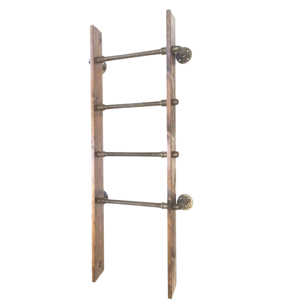 Perchero Tipo Escalera De Pared, Tubería Industrial, Toallero