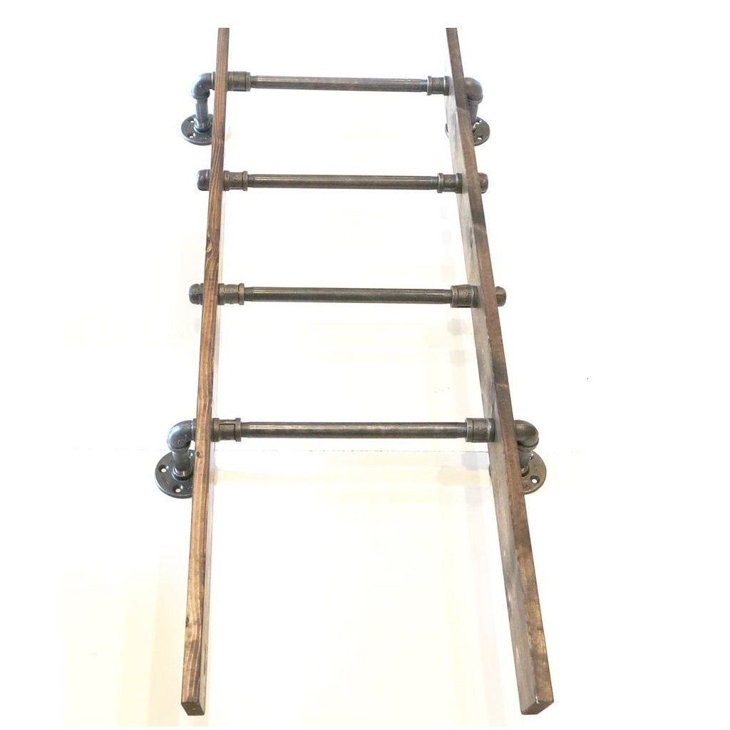 Perchero Tipo Escalera De Pared, Tubería Industrial, Toallero
