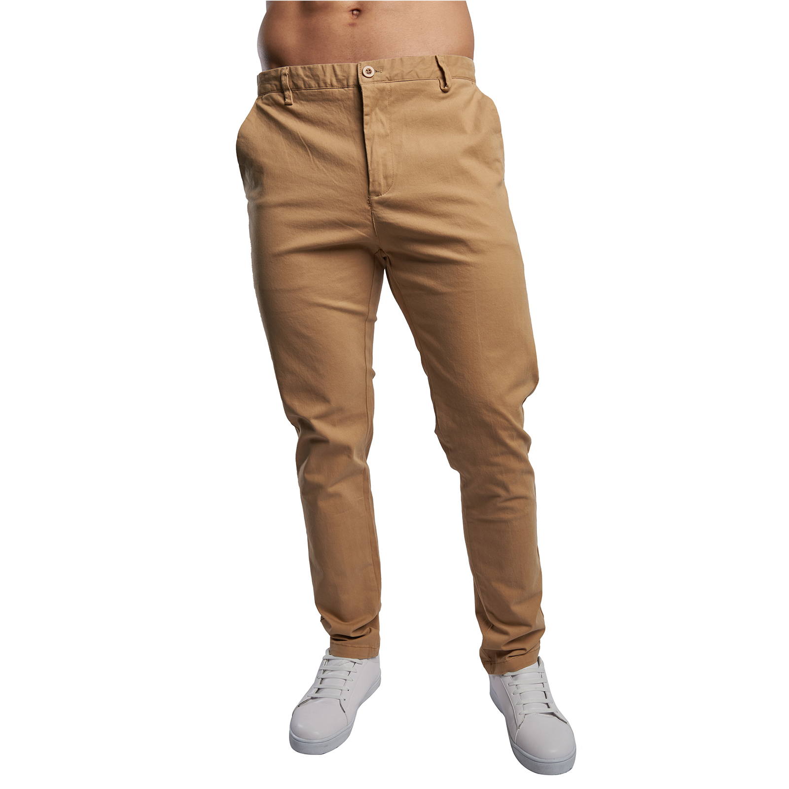 Pantalon de Gabardina Para Hombre Comodo Color Beige.