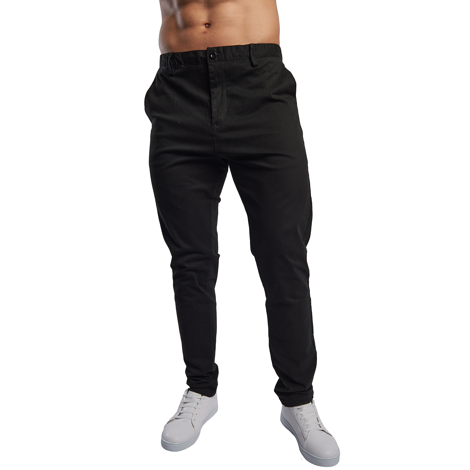 Pantalon de Gabardina Para Hombre Comodo Color Negro