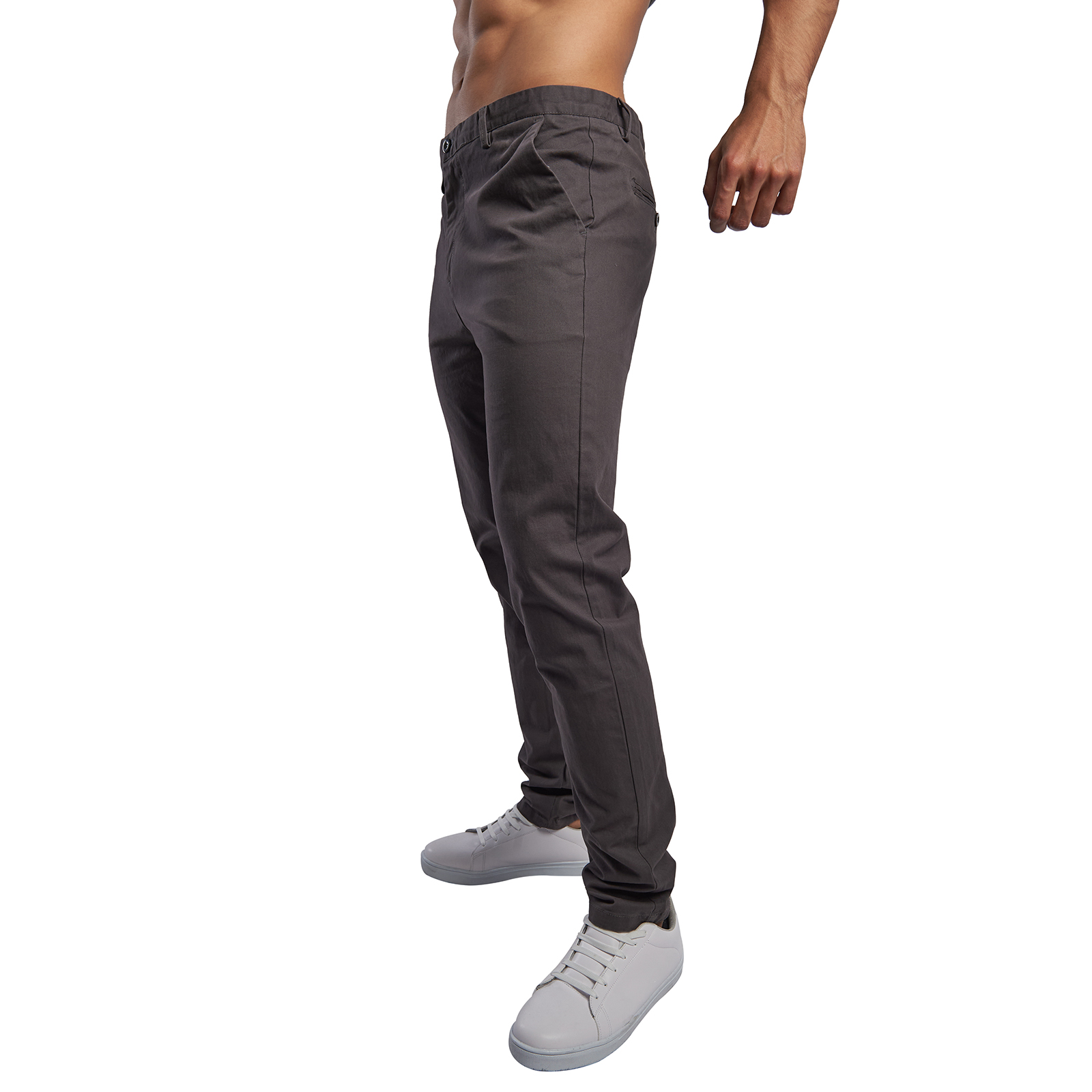 Pantalon de Gabardina Para Hombre Comodo Color Gris.