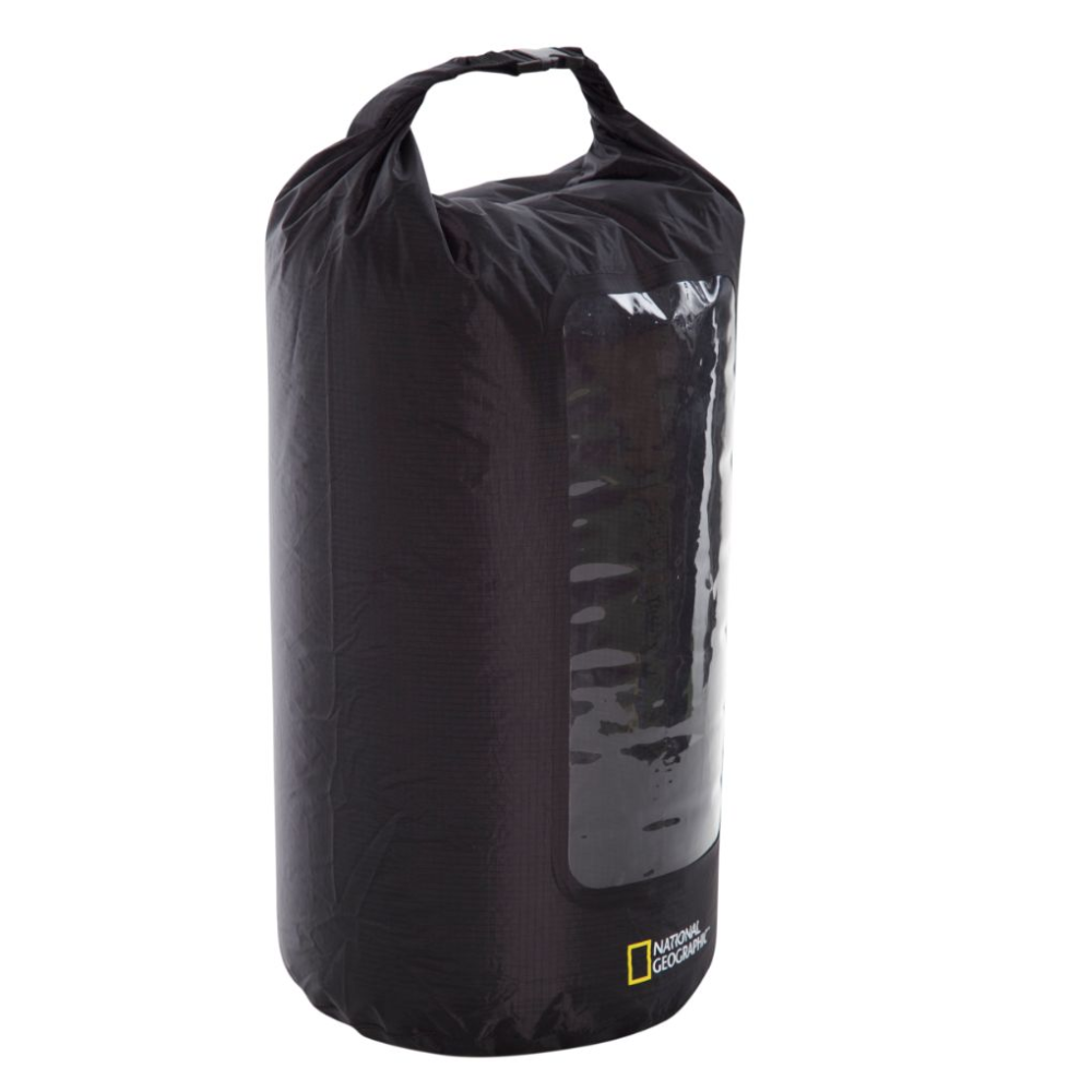 Bolsa seca de nylon 20 litros 100% impermeable negra National Geographic. Mod. BNG1020