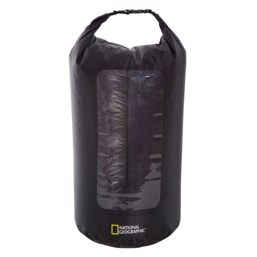 Bolsa seca de nylon 20 litros 100% impermeable negra National Geographic. Mod. BNG1020