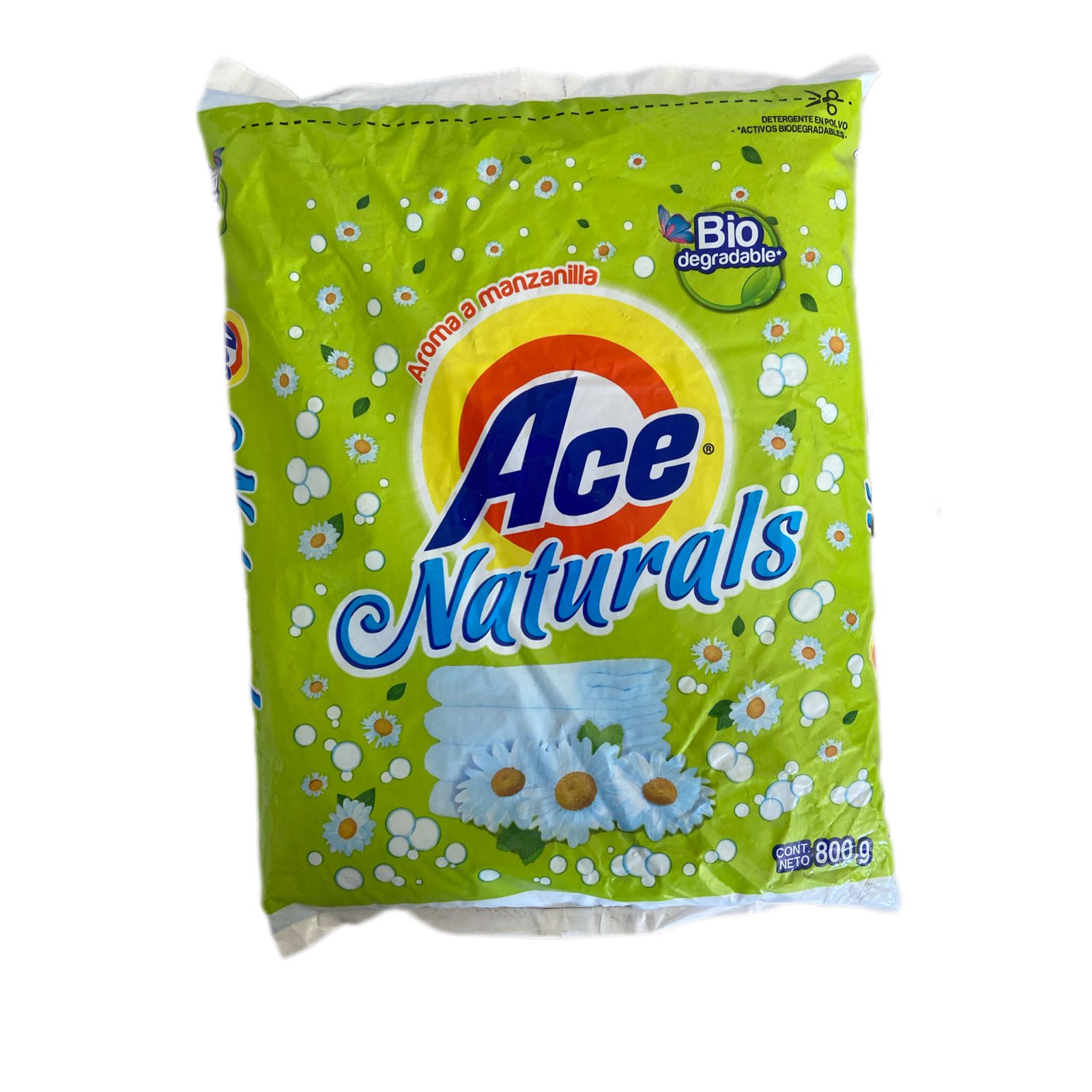 Detergente En Polvo Ace Naturals 800gr Caja Con 5pz