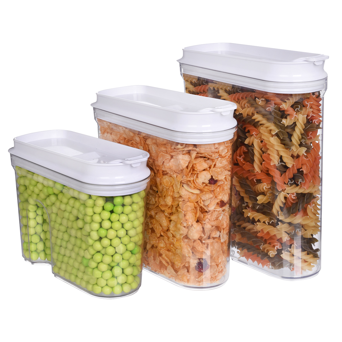 AGBOX Set De Recipientes Hermeticos 3 Piezas Con Tapa AG-CER03CHB.