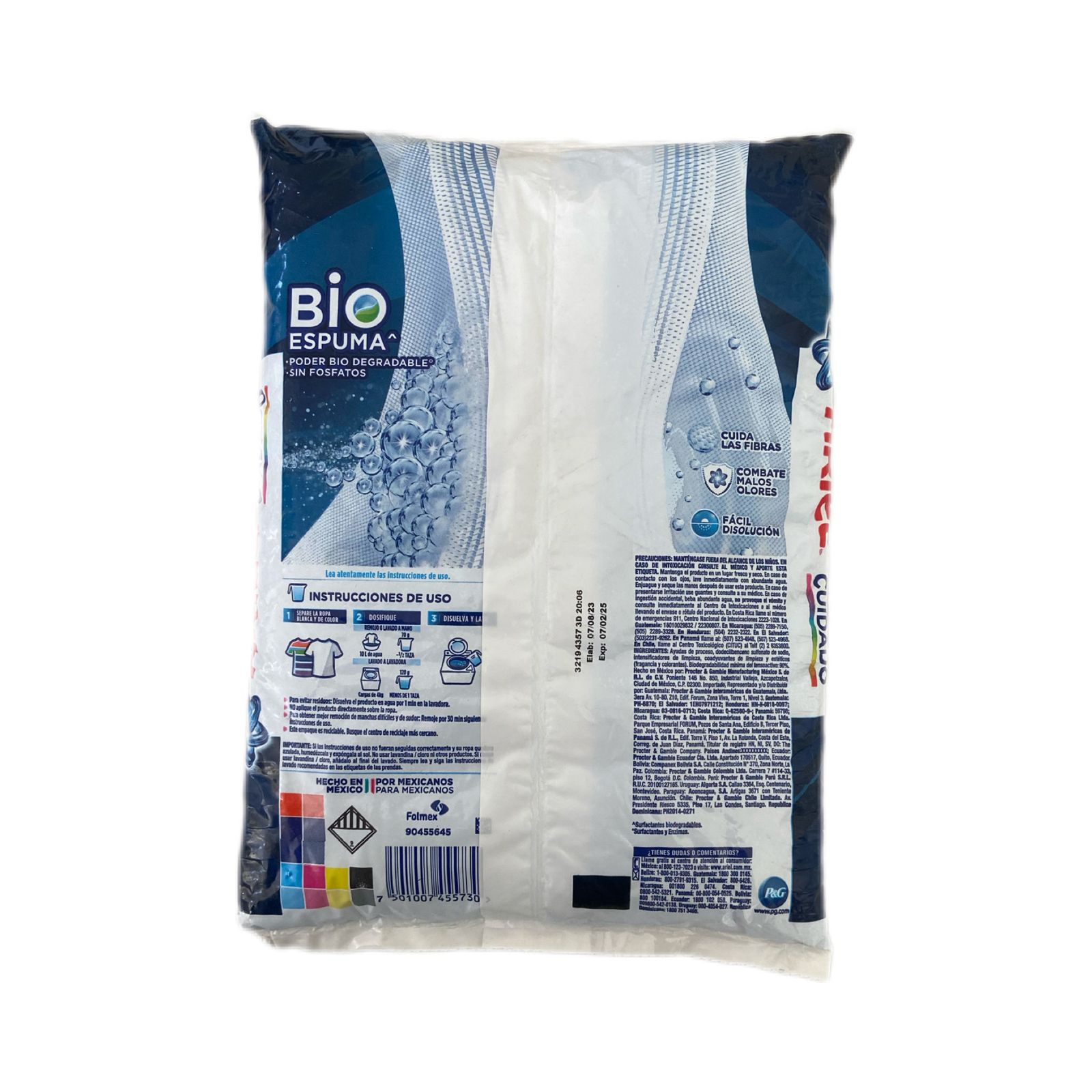 Detergente Para Ropa Ariel Poder Y Cuidado 500g Caja 6pz